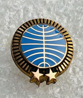 Vintage 1/10 - 10k Gf Gold Filled Pan Am Airlines Pin Employee Service