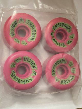 Vision Shredder 3 Skateboard Wheels Nos Vintage Bag Pink 61/95
