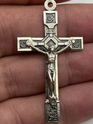 Vintage 925 Sterling Silver Cross Pendant Italy