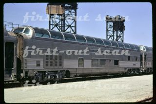Slide - Atsf Santa Fe 555 Dome Passenger Car Chicago Il 1971