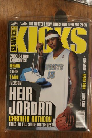 Slam - 2004 - Carmelo Anthony - Denver Nuggets - Foldout Poster Dr.  J - Philadelphia 76ers