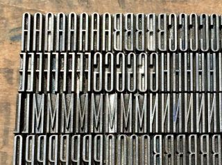 Antique Vtg 36pt Art Deco Empire Letterpress Print Type Alphabet A - Z S Comp Set