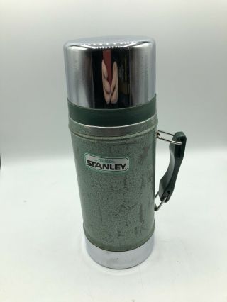 Vintage 1990 Aladdin Stanley A - 1350b 24oz Wide Mouth Thermos Green Vacuum Bottle