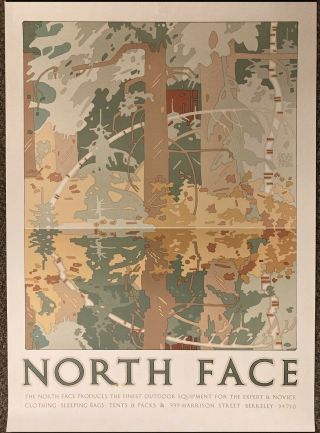 Vintage The North Face David Lance Goines Reflection Poster Print 1984