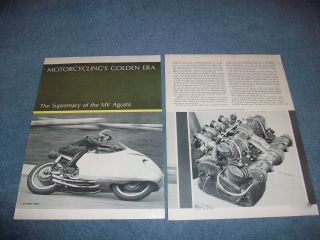 1963 Mv Agusta Vintage Motorcycle History Article " The Supremacy Of The Mv.  "