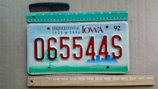 License Plate,  Iowa,  1846 - 1996 Sesquicentennial,  06 5544 S