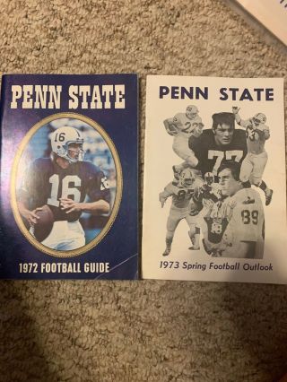 1972 Penn State Football Media Guide John Hufnagel & 1973 Spring Guide