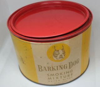 Vintage Barking Dog Smoking Mixture Tobacco Tin