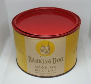 Vintage Barking Dog Smoking Mixture Tobacco tin 2