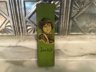 Jackie Coogan Vintage 1920s Green Tin Litho Metal Pencil Box / Case