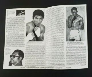 Flash Gordon ' s Tonight Boxing Program Newsletter 1983 Muhammad Qawi hf 2