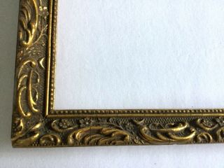 Fine Retro Vintage Ornate Gold Gilt Wooden Frame - 11 1/2 " X 9 1/2 "