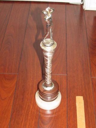 Design Long Stemmed 1964 Golf Trophy Marble,  Wood & Metal