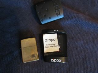 Vintage Zippo Brass Venetian Cigarette Lighter Empty Front Etch Pad Dated 2004