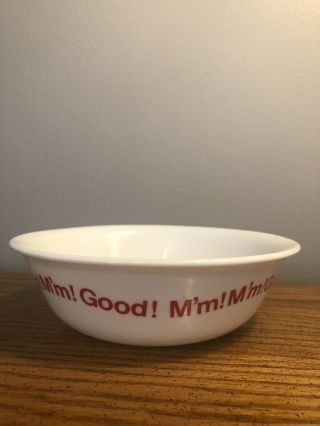 Vintage Campbell’s Soup 6” Bowl Corelle “mm Mm Good ” Collectible