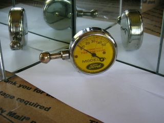Vintage Us Model A Ford Tire Gauge Antique Accessory Display Tool