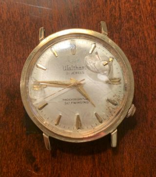 Vintage Waltham 21 Jewels Swiss Made Self - Winding Gold Watch.