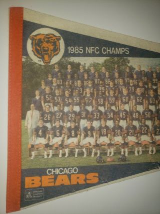 NFL Football Chicago Bears Full Size Pennant 1985 NFC Champions Bowl XX 2