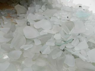 12.  81 Pounds Bulk Antique Glass Tumbled In Beach Sand