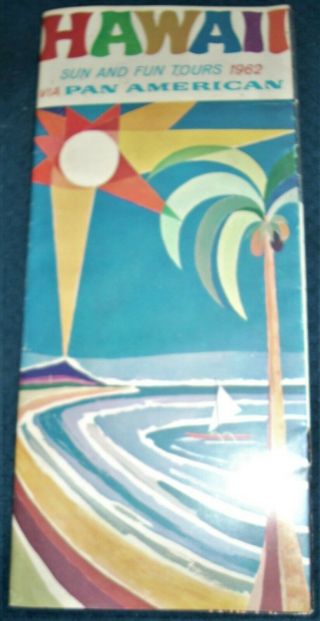 1962 Hawaii Pan American Airlines Brochure Sun & Fun Tours Via Pan American