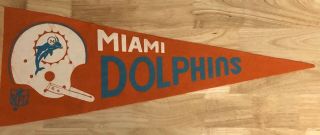 Miami Dolphins Vtg Pennant 1970 