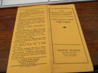 Denver & Salt Lake Railway Co.  Timetable - 1/16/1944
