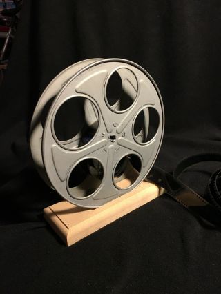1 Vintage 35mm Film Reel 10 " Movie Projector Steel Reels With 5f Film And Stand