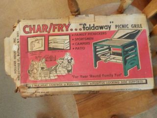 Vintage Char/fry Foldaway Picnic Camping Grill