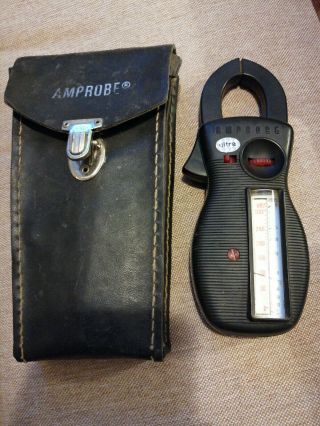 Vintage Amprobe Ultra Rs - 3 Rotary Clamp Meter Amp Meter In Case