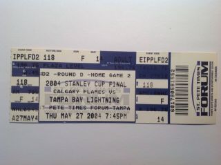 2004 Stanley Cup Final game 2 ticket Calgary Flames /Tampa. 2