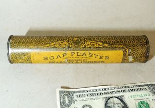 Seabury & Johnson Soap Plaster Tin Antique Vtg Medcine Medical Somers Bros Ny