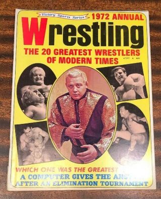 1972 Victory Sports Wrestling Annual Buddy Rogers Dory Funk Jr Verve Gagne Awa