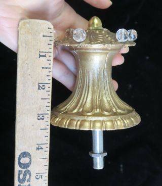 Finial Swag Lamp Globe Brass Spelter Chandelier Part Vintage 1/8ip Glass Beads