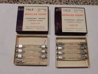 Vintage B - D Yale Hypodermic Needle Assortment 24 Gauge