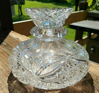 Antique/vintage Signed Libbey Sword American Brilliant Period Cut Glass Vase