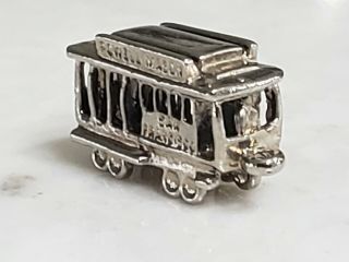 Vintage Sterling Silver San Francisco Cable Car Powell Mason Trolley Charm 2