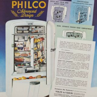 1941 Philco Refrigerator Kitchen Appliance Photo Art Decor Vintage Print Ad