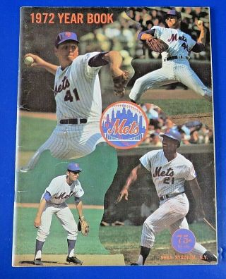 1972 Ny Mets Official Yearbook Tom Seaver Jerry Koosman Baseball Mlb