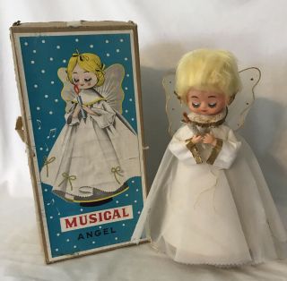 Rare Vintage 1950 - 1960? Christmas Musical Angel.  Plays Holy Night