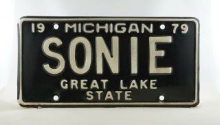 1979 Michigan Personalized License Plate - Sonie -