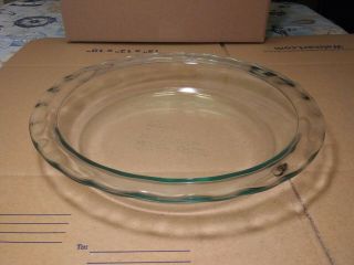 Pyrex Blue Tint Pie Plate Glass Dish 9.  5” Aqua Blue Tint 209 Vintage