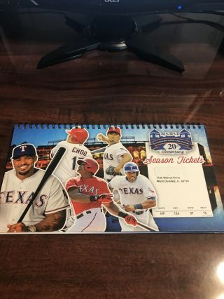 2014 Texas Rangers Ticket Book 81 Games Odor Debut Trout Pujols Beltre Hr