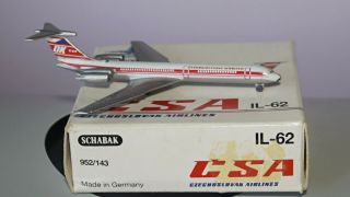 Schabak 952/143 Iluyshin Il - 62 Csa Czech Airlines In 1:600 Scale