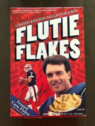 Rare 1999 Kellogg Flutie Flakes Cereal Limited Edition Collector’s Box Empty