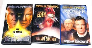 Vintage Star Trek William Shatner Odyssey Hardcover Book Set Of 3.  1st Printing.