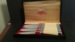 Vintage Carvel Hall By Briddell Set Of 6 Steak Knives " Charleston Set "