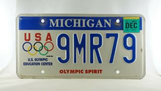2008 Michigan Olympic Specialty License Plate - 9mr79 -