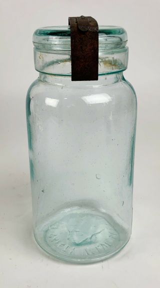 Antique Safety Valve Canning Fruit Jar Patented May 21 1895