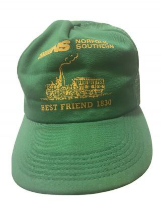Vintage Norfolk Southern Railroad Vintage Mesh Trucker Snapback Hat Cap