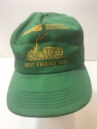 Vintage Norfolk Southern Railroad Vintage Mesh Trucker Snapback Hat Cap 2